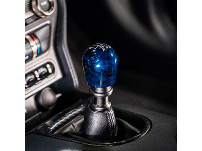 Billetworkz Short Teardrop Anodized 6-Speed Shift Knob; Blue Cosmic (15-24 Mustang, Excluding GT350 & GT500)