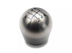 Billetworkz Short Teardrop Titanium 6-Speed Shift Knob; Brushed (15-26 Mustang, Excluding GT350 & GT500)