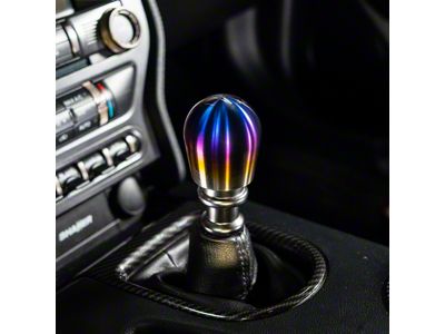 Billetworkz Short Teardrop Titanium 6-Speed Shift Knob; Torched (15-24 Mustang, Excluding GT350 & GT500)