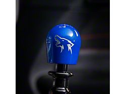 Billetworkz Short Teardrop Weighted 6-Speed Shift Knob with Coyote Engraving; Candy Blue (15-25 Mustang, Excluding GT350 & GT500)