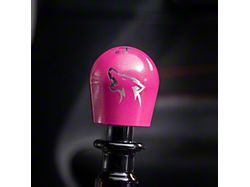 Billetworkz Short Teardrop Weighted 6-Speed Shift Knob with Coyote Engraving; Candy Pink (15-26 Mustang, Excluding GT350 & GT500)