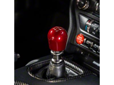 Billetworkz Short Teardrop Weighted 6-Speed Shift Knob; Candy Red (15-24 Mustang, Excluding GT350 & GT500)