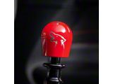 Billetworkz Short Teardrop Weighted 6-Speed Shift Knob with Coyote Engraving; Gloss Red (15-25 Mustang, Excluding GT350 & GT500)