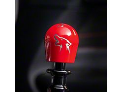 Billetworkz Short Teardrop Weighted 6-Speed Shift Knob with Coyote Engraving; Gloss Red (15-26 Mustang, Excluding GT350 & GT500)