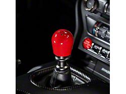 Billetworkz Short Teardrop Weighted 6-Speed Shift Knob; Gloss Red (15-24 Mustang, Excluding GT350 & GT500)
