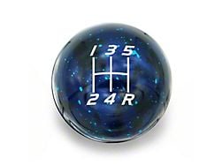 Billetworkz Sphere Anodized 5-Speed Shift Knob; Blue Cosmic (05-10 Mustang GT, V6)
