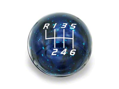 Billetworkz Sphere Anodized 6-Speed Shift Knob; Blue Cosmic (11-14 Mustang GT, V6)