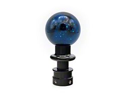Billetworkz Sphere Automatic Shift Knob with Black Adapter; Blue Cosmic Space (15-25 Mustang GT, V6, EcoBoost, Dark Horse)