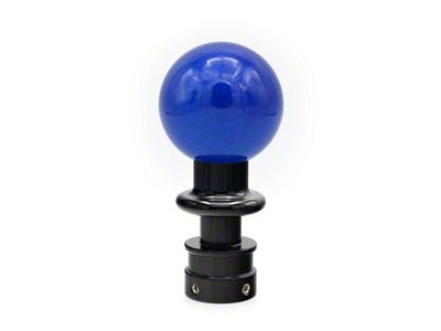 Billetworkz Sphere Automatic Shift Knob with Black Adapter; Candy Blue (15-25 Mustang GT, V6, EcoBoost, Dark Horse)