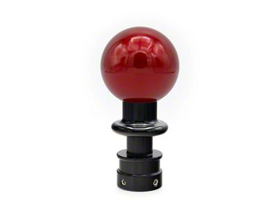 Billetworkz Sphere Automatic Shift Knob with Black Adapter; Candy Red (15-25 Mustang GT, V6, EcoBoost, Dark Horse)