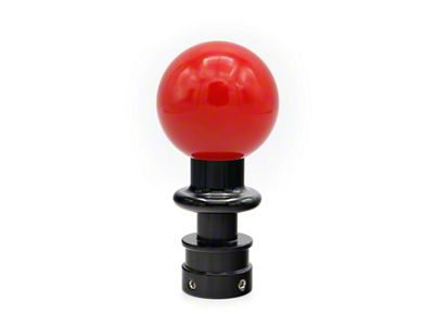 Billetworkz Sphere Automatic Shift Knob with Black Adapter; Gloss Red (15-25 Mustang GT, V6, EcoBoost, Dark Horse)