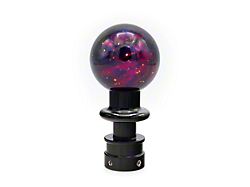Billetworkz Sphere Automatic Shift Knob with Black Adapter; Purple Cosmic Space (15-25 Mustang GT, V6, EcoBoost, Dark Horse)