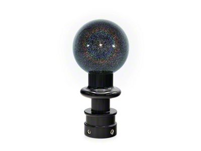 Billetworkz Sphere Automatic Shift Knob with Black Adapter; Rainbow Sparkle (15-25 Mustang GT, V6, EcoBoost, Dark Horse)