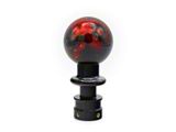 Billetworkz Sphere Automatic Shift Knob with Black Adapter; Red Cosmic Space (15-26 Mustang GT, V6, EcoBoost, Dark Horse)