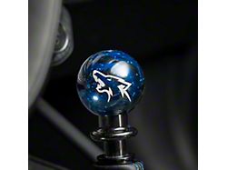 Billetworkz Sphere Automatic Shifter with Coyote Engraving; Blue Cosmic (15-25 Mustang GT, V6, EcoBoost, Dark Horse)