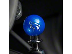Billetworkz Sphere Automatic Shifter with Coyote Engraving; Candy Blue (15-25 Mustang GT, V6, EcoBoost, Dark Horse)