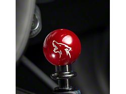 Billetworkz Sphere Automatic Shifter with Coyote Engraving; Candy Red (15-25 Mustang GT, V6, EcoBoost, Dark Horse)