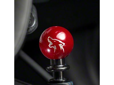 Billetworkz Sphere Automatic Shifter with Coyote Engraving; Candy Red (15-25 Mustang GT, V6, EcoBoost, Dark Horse)