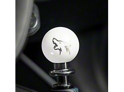 Billetworkz Sphere Automatic Shifter with Coyote Engraving; Gloss White (15-25 Mustang GT, V6, EcoBoost, Dark Horse)