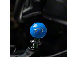 Billetworkz Sphere Automatic Shifter with Coyote Engraving; Grabber Blue (15-26 Mustang GT, V6, EcoBoost, Dark Horse)