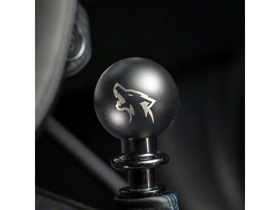 Billetworkz Sphere Automatic Shifter with Coyote Engraving; Matte Black (15-25 Mustang GT, V6, EcoBoost, Dark Horse)