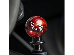 Billetworkz Sphere Automatic Shifter with Coyote Engraving; Red Cosmic (15-25 Mustang GT, V6, EcoBoost, Dark Horse)
