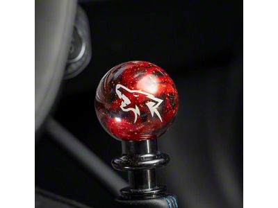 Billetworkz Sphere Automatic Shifter with Coyote Engraving; Red Cosmic (15-25 Mustang GT, V6, EcoBoost, Dark Horse)