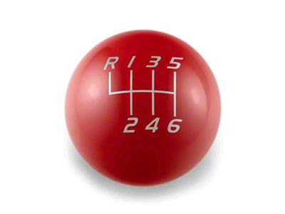 Billetworkz Sphere Weighted 6-Speed Shift Knob; Gloss Red (11-14 Mustang GT, V6)