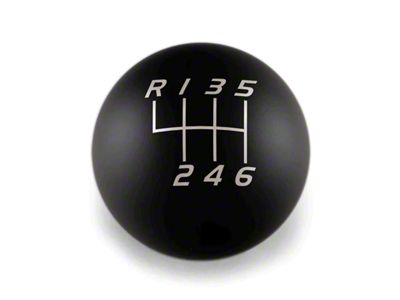 Billetworkz Sphere Weighted 6-Speed Shift Knob; Matte Black (11-14 Mustang GT, V6)