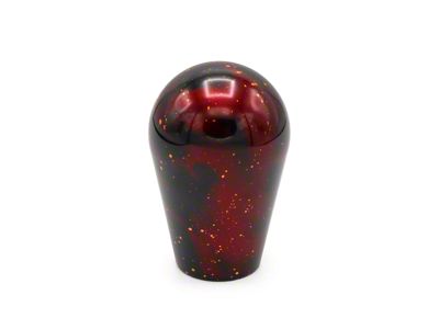 Billetworkz Tall Teardrop Anodized 5-Speed Shift Knob; Red Cosmic (05-10 Mustang GT, V6)