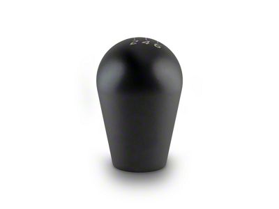 Billetworkz Tall Teardrop Weighted 6-Speed Shift Knob; Matte Black (11-14 Mustang GT, V6)