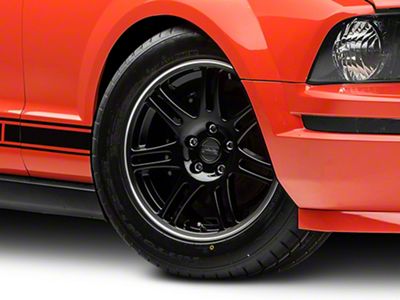 10th Anniversary Cobra Style Black Wheel; 17x9; 30mm Offset (05-09 Mustang GT, V6)