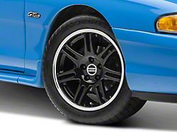 10th Anniversary Cobra Style Black Wheel; 17x9; 30mm Offset (94-98 Mustang)