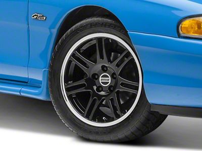 10th Anniversary Cobra Style Black Wheel; 17x9; 30mm Offset (94-98 Mustang)