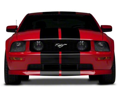 SEC10 Lemans Stripes; Gloss Black; 12-Inch (05-14 Mustang)