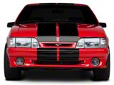 SEC10 Lemans Stripes; Gloss Black; 12-Inch (79-93 Mustang)
