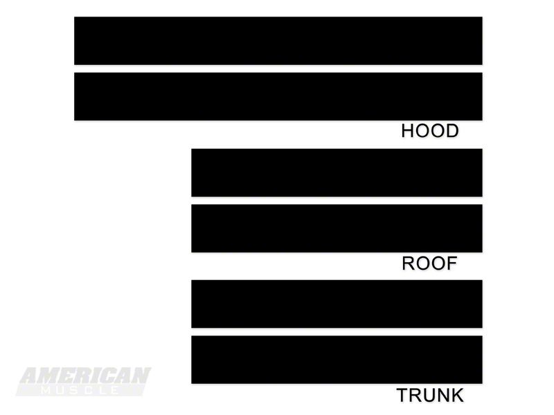 SEC10 Mustang Lemans Stripes; Black; 12-Inch 26050G79 (79-93