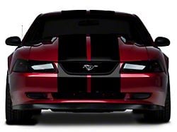 SEC10 Lemans Stripes; Gloss Black; 12-Inch (94-04 Mustang)