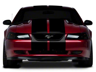 SEC10 Lemans Stripes; Gloss Black; 12-Inch (94-04 Mustang)