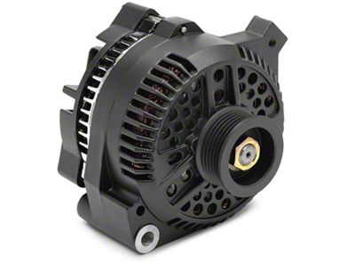 PA Performance Alternator; 130 Amp; Flat Black (87-93 5.0L Mustang)