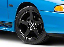 2003 Cobra Style Gloss Black 4-Wheel Kit; 17x9; 26mm Offset (94-98 Mustang)