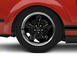 Deep Dish Bullitt Gloss Black Wheel; Rear Only; 18x10; 45mm Offset (05-09 Mustang GT, V6)