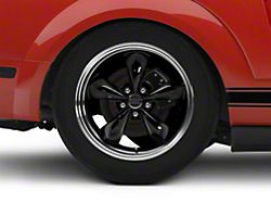 Deep Dish Bullitt Gloss Black Wheel; Rear Only; 18x10 (05-09 Mustang GT, V6)