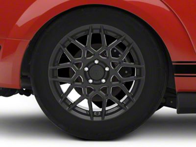 2013 GT500 Style Gloss Black Wheel; Rear Only; 18x10 (05-09 Mustang GT, V6)