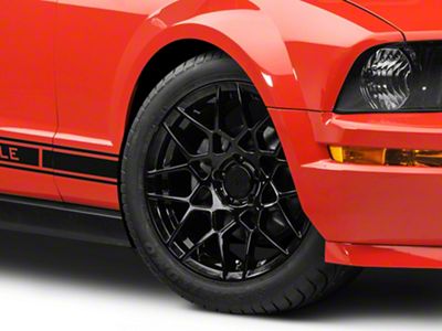 2013 GT500 Style Gloss Black Wheel; 18x9 (05-09 Mustang GT, V6)