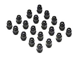 Black Acorn Lug Nut Kit; 3/4-Inch; Set of 20 (79-14 Mustang)