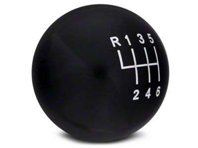 SpeedForm Modern Billet Retro Style 6-Speed Shift Knob; Black (11-14 Mustang GT, V6)