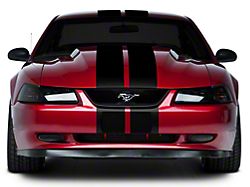 SEC10 Lemans Stripes; Gloss Black; 8-Inch (94-04 Mustang)