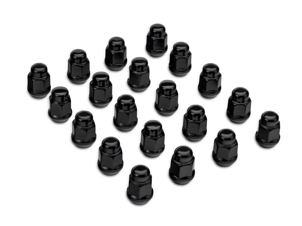 Mach-E Black Lug Nut Kit; 14mm x 1.50; Set of 20 (21-25