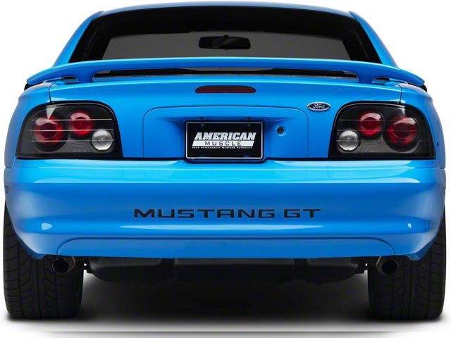Euro Style Tail Lights; Black Housing; Clear Lens (94-95 Mustang)